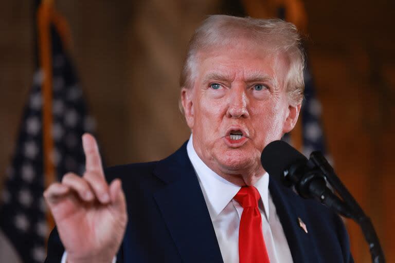 Donald Trump, durante su conferencia de prensa en Mar-a-Lago