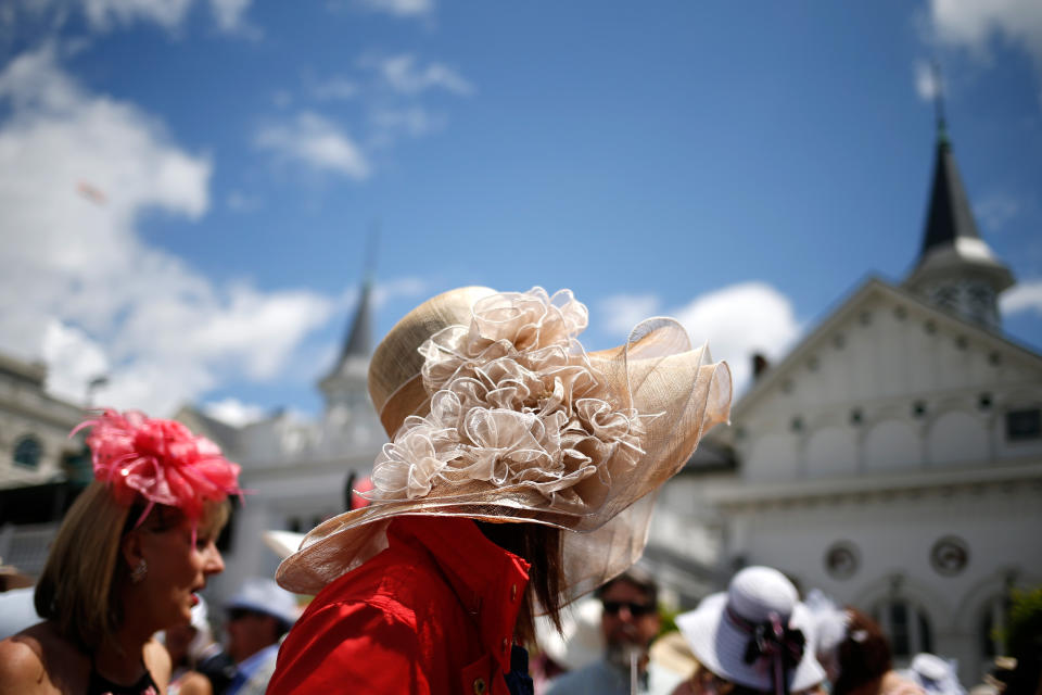 kentucky derby beige hat