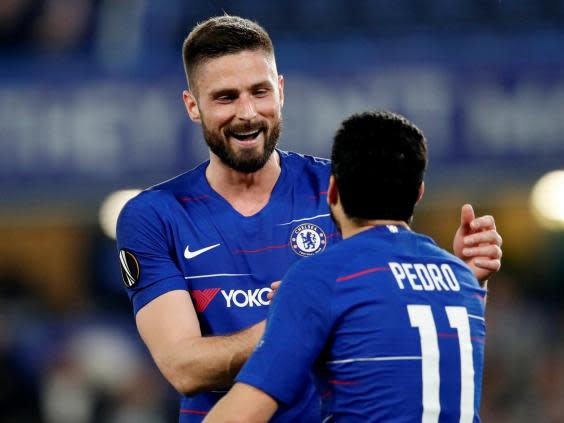 Chelsea vs Slavia Prague: Pedro and Olivier Giroud make convincing case for Maurizio Sarri to change his thinking