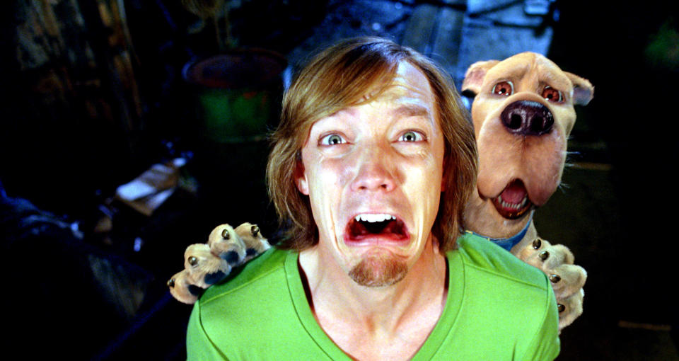 In the live-action movies, Scooby-Doo's fellow scaredy cat Shaggy was played by Matthew Lillard (Photo: Everett Collection)