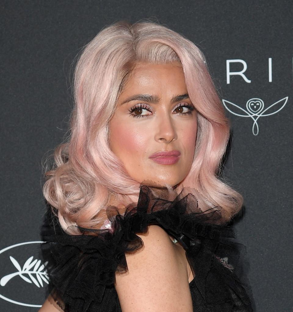 CANNES, FRANCE - MAY 21:  Salma Hayek attends the Women in Motion Awards Dinner at the 70th Cannes Film Festival at Place de la Castre on May 21, 2017 in Cannes, France.  (Photo by Venturelli/Getty Images for Kering)