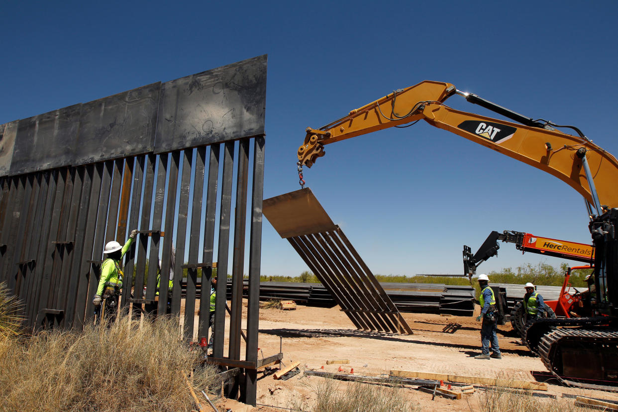 A bollard wall being built in Santa Teresa, New Mexico, on the U.S.-Mexico border on April 23. Construction of President Donald Trump&rsquo;s promised border wall has not begun, and estimates for its cost range from&nbsp;$21.6 billion to&nbsp;$70 billion. (Photo: Jose Luis Gonzalez / Reuters)