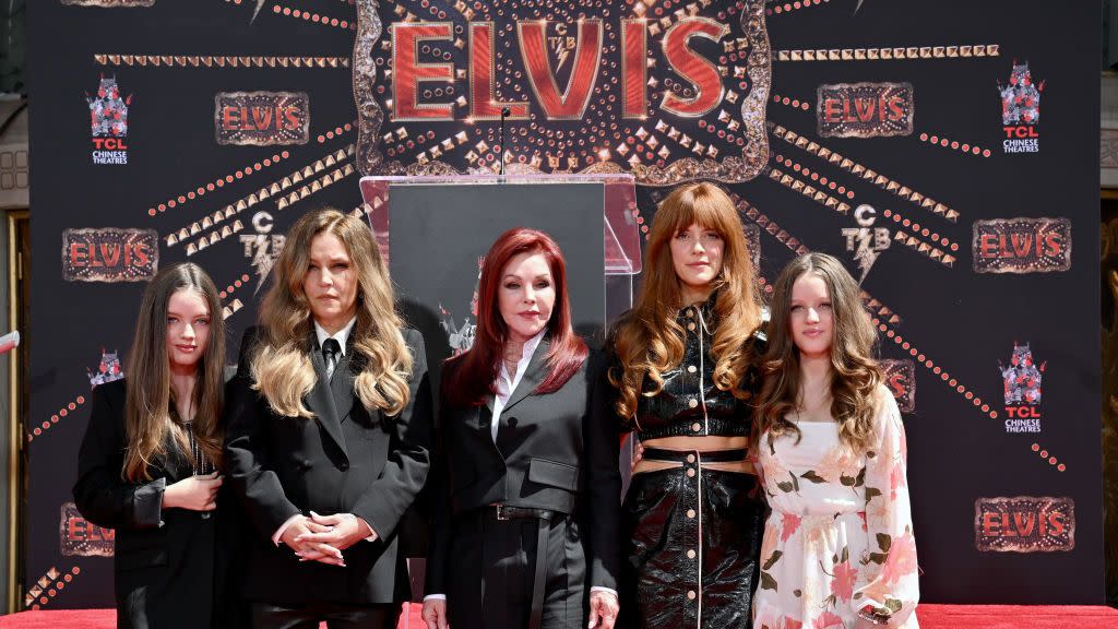 tcl chinese theatre hosts handprint ceremony honoring priscilla presley, lisa marie presley and riley keough