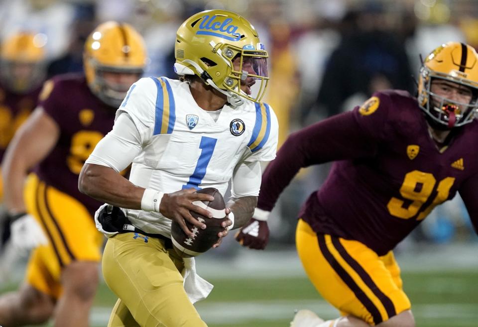 UCLA quarterback Dorian Thompson-Robinson against Arizona State on Dec. 5, 2020.