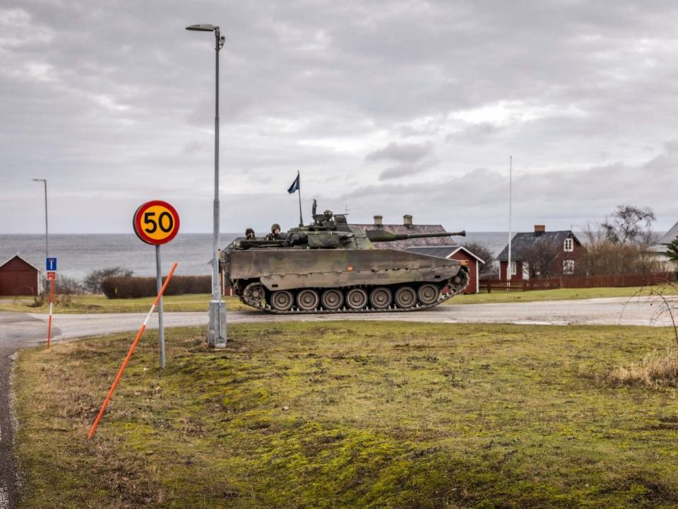 Sweden Gotland Island tank