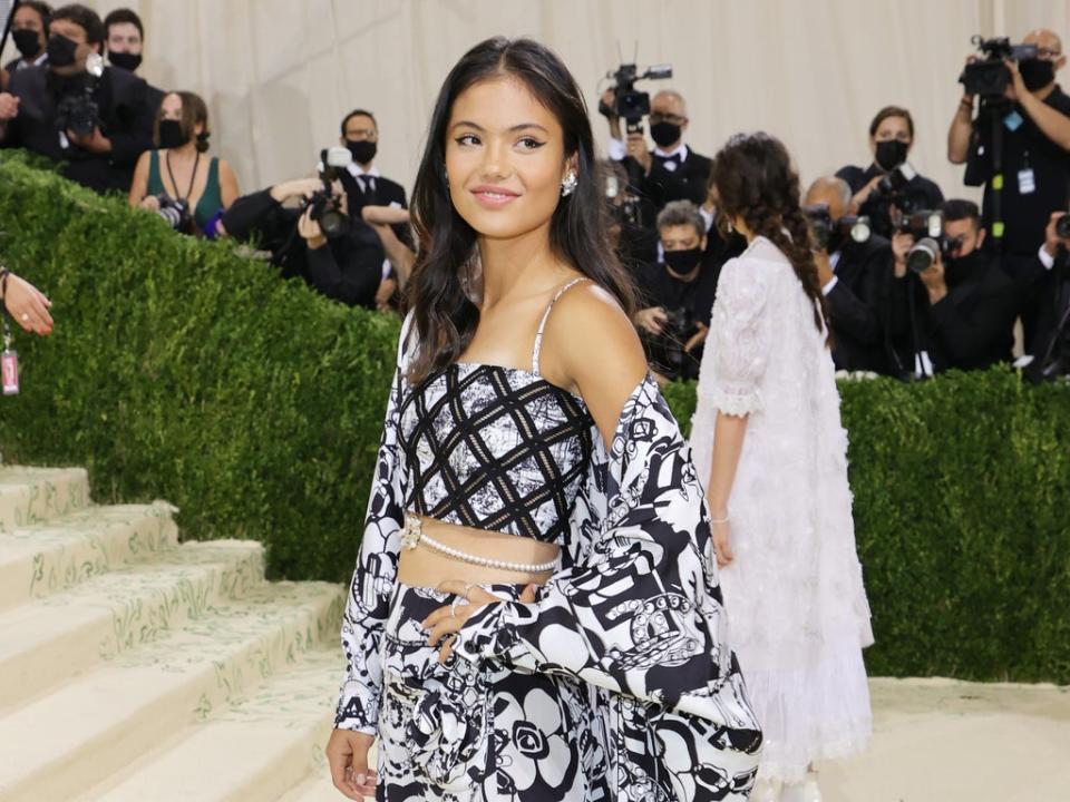 Emma Raducanu at the 2021 Met Gala (Getty Images)