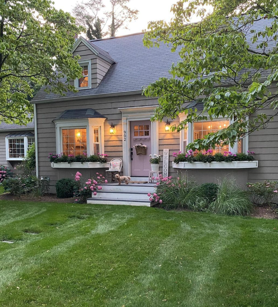 a house with a large front yard