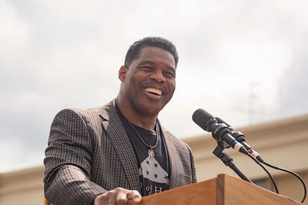 PHOTO: Republican Senate candidate for Georgia, Herschel Walker speaks at a campaign event on Sept. 9, 2022, in Gwinnett, Ga. (Megan Varner/Getty Images)