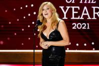 <p>Connie Britton presents during this year's CMT Artists of the Year celebration on Oct. 13 in Nashville. </p>