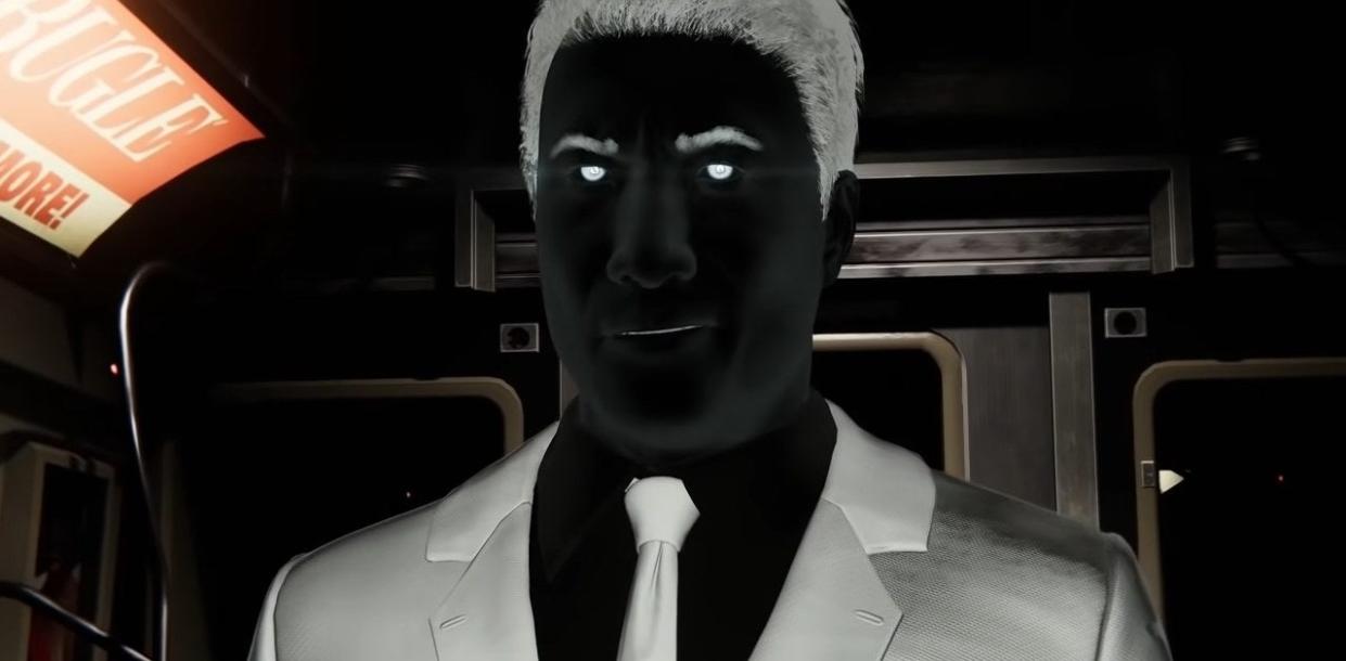 Mister Negative on a subway in "Marvel's Spider-Man"