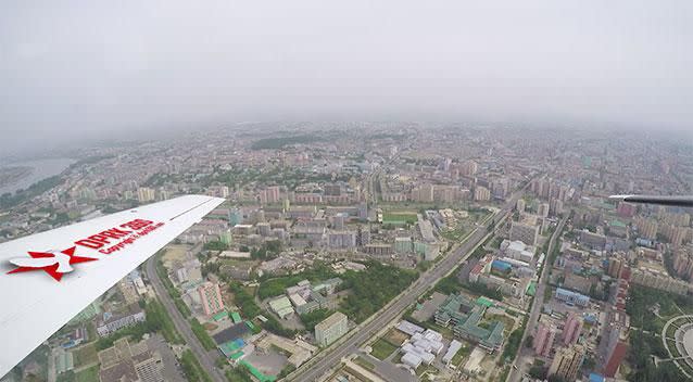 From the sky the seat of the Kim family's power could be any other Asian capital. Photo: Aram Pan/DPRK 360