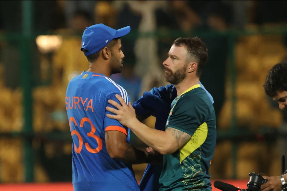 Suryakumar Yadav (left) captained India to a 4-1 series victory (Getty Images)