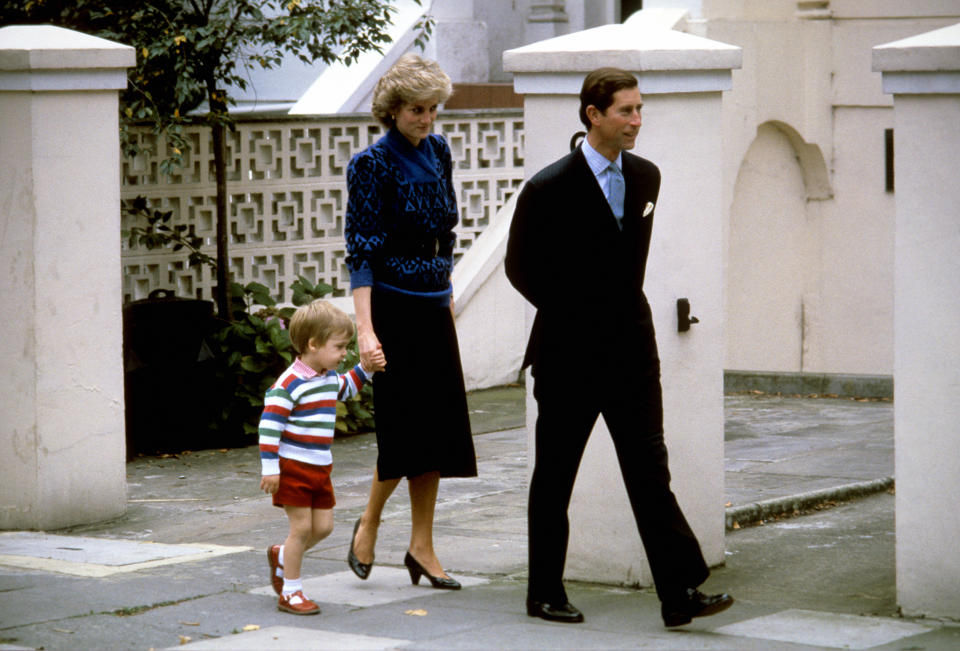 Prinz Williams erster Tag an Mrs. Mynors’ Nursery School im September 1985