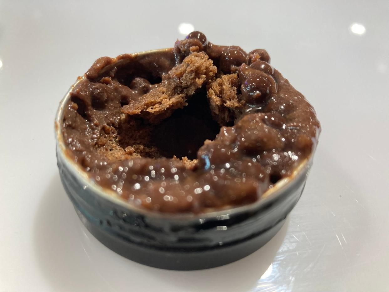 Chocolate 'caviar' prepared by Bluebeard pastry chef and J'Adore head chef Youssef Boudarine for Rev 2024 at the Indianapolis Motor Speedway on Saturday, May 4