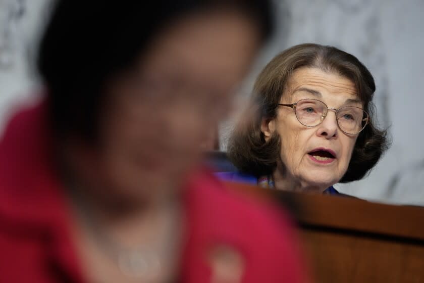 Sen. Dianne Feinstein (D-Calif.) during the Senate Judiciary Committee confirmation hearing for Judge Ketanji Brown Jackson