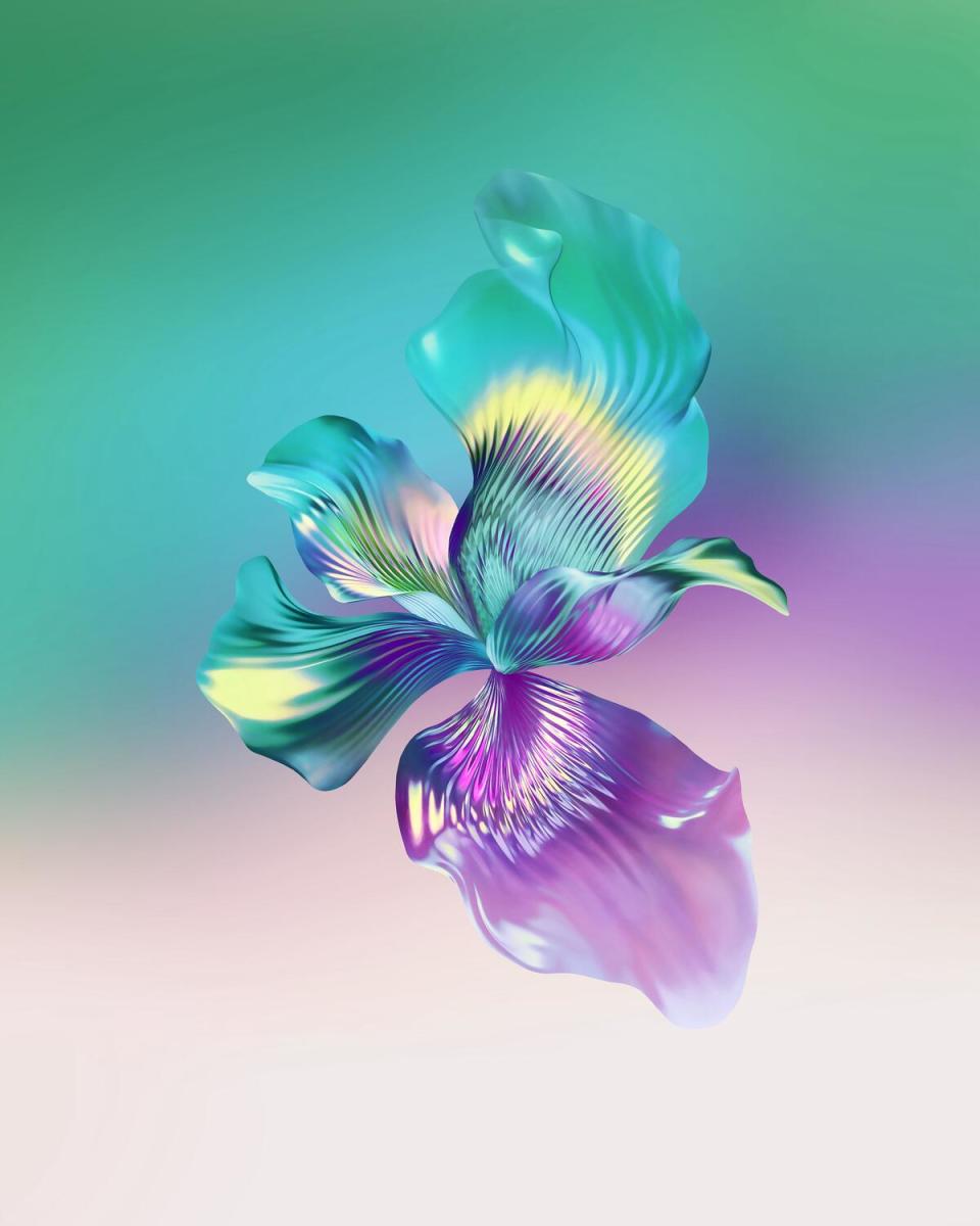 In the AI-generated chromatic flower motif for Tech Eden, nature and innovation meet