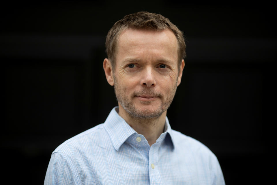 Professor John Edmunds poses for a photograph outside the London School of Hygiene and Tropical Medicine (LSHTM) in London, Britain April 6, 2020. Picture taken April 6, 2020. To match Special Report HEALTH-CORONAVIRUS/BRITAIN-PATH REUTERS/Simon Dawson