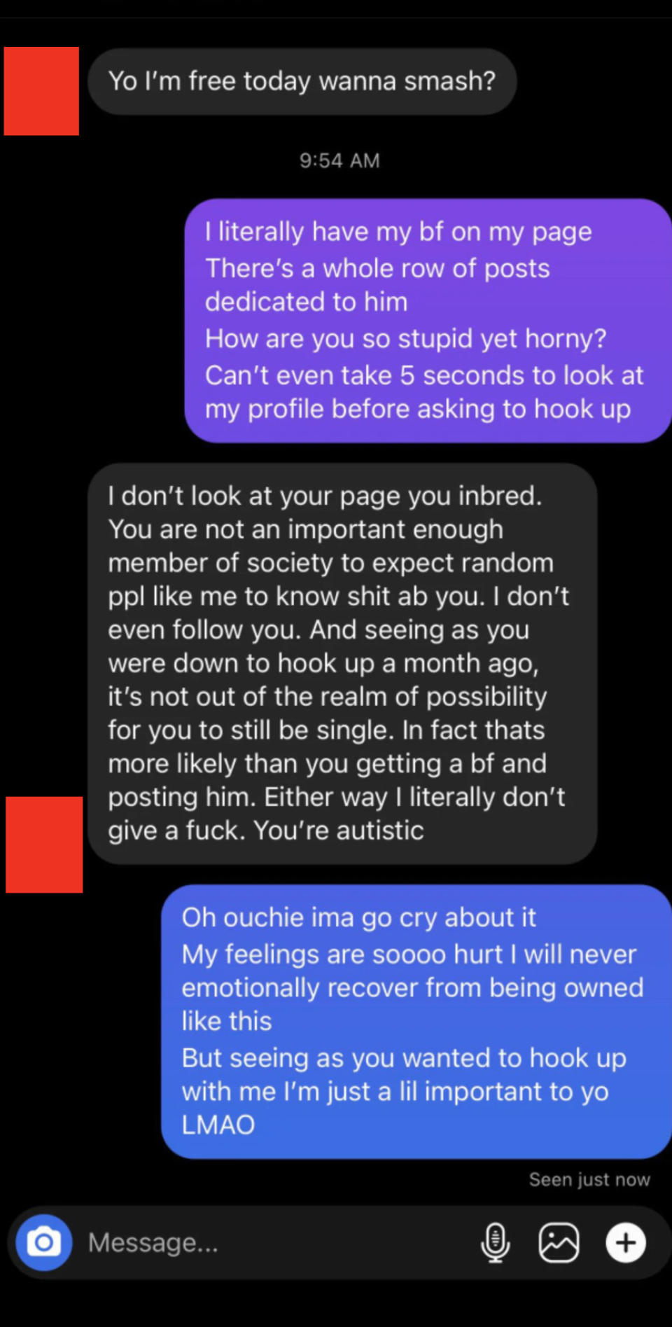 "Nice guy:" "You are not important enough member of society to expect random ppl like me to know shit ab you"