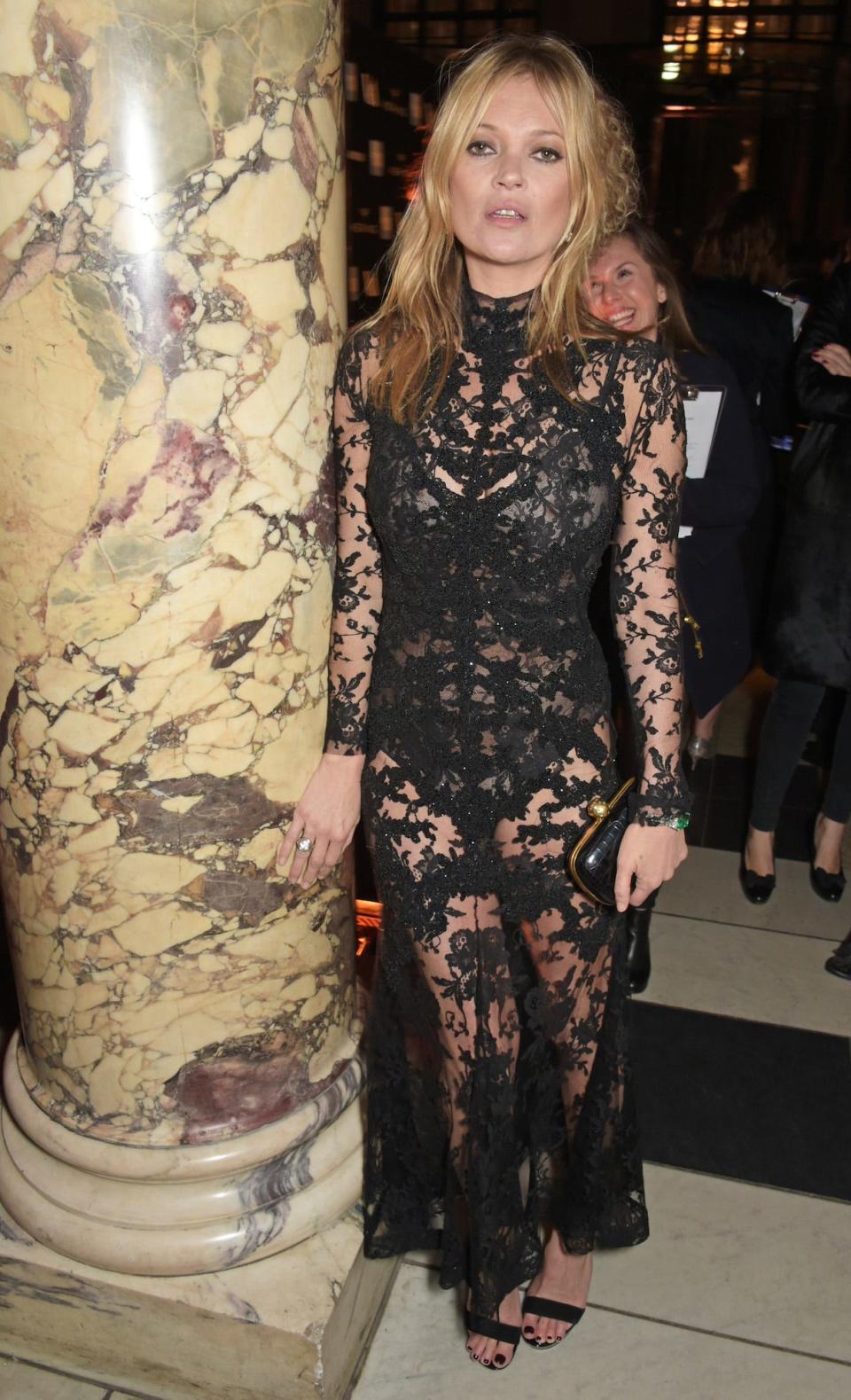 Kate Moss at a fashion gala in London, England, on March 12, 2015.