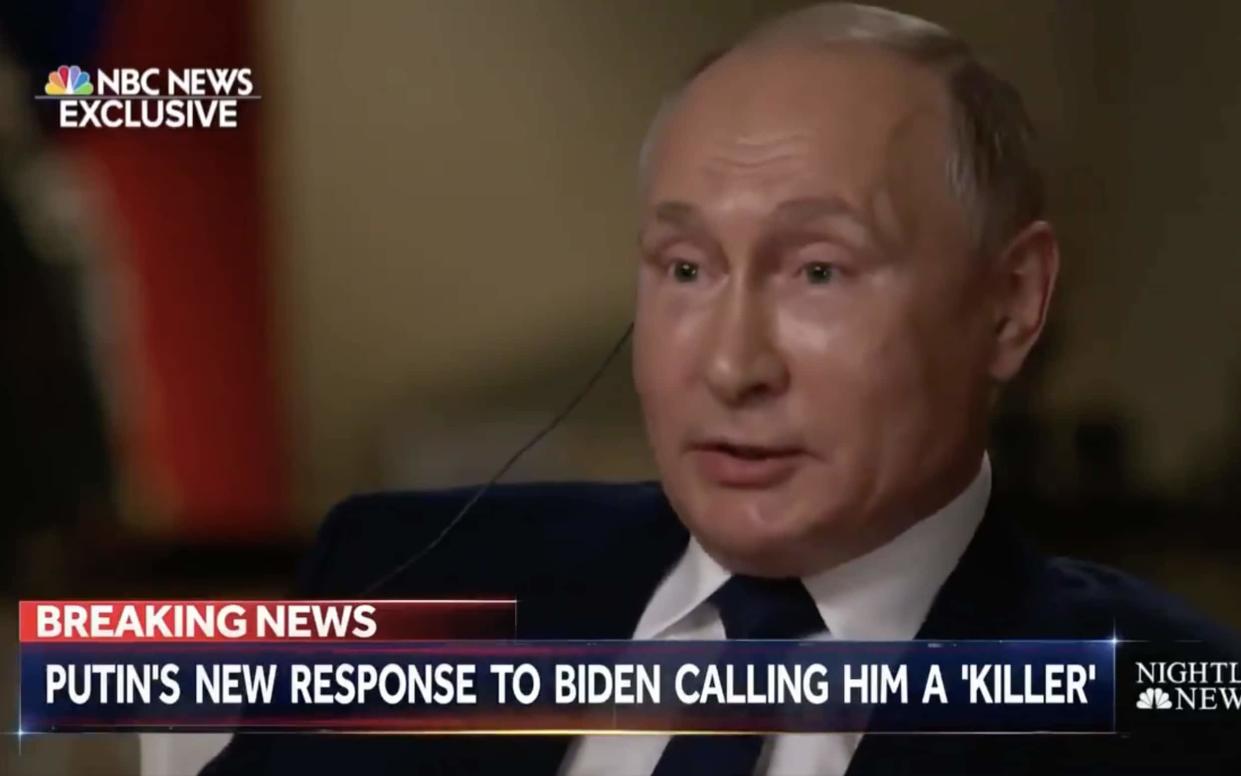 Vladimir Putin gave a rare interview to US media on Friday - NBC NEWS