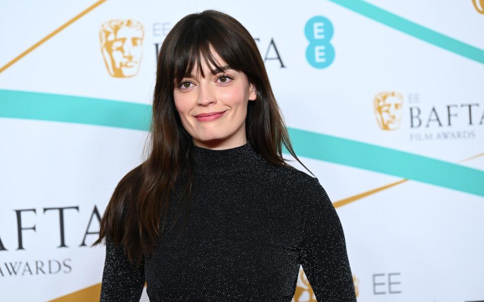 Emma Mackey on the Baftas 2023 red carpet - Joe Maher/BAFTA/Getty