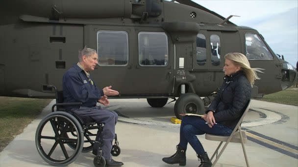 PHOTO: Texas Governor Greg Abbott interviewed by ABC News reporter Martha Raddatz. (ABC News)