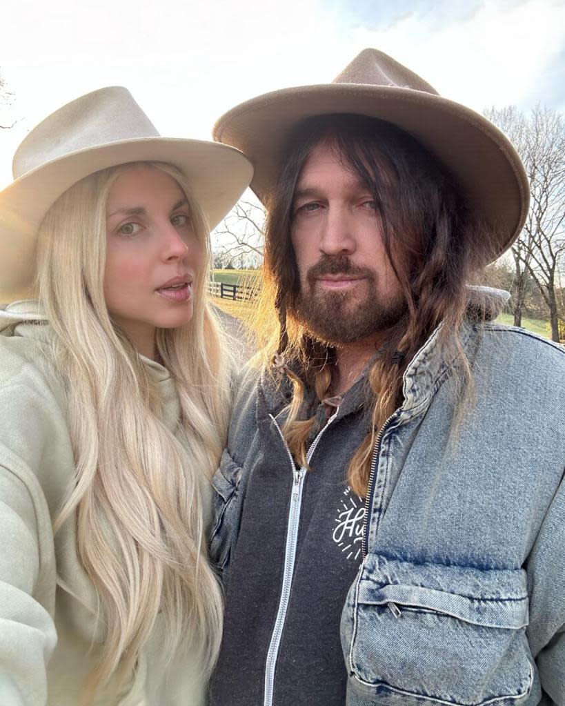 Billy Ray Cyrus with his new wife, Firerose. Instagram/@billyraycyrus