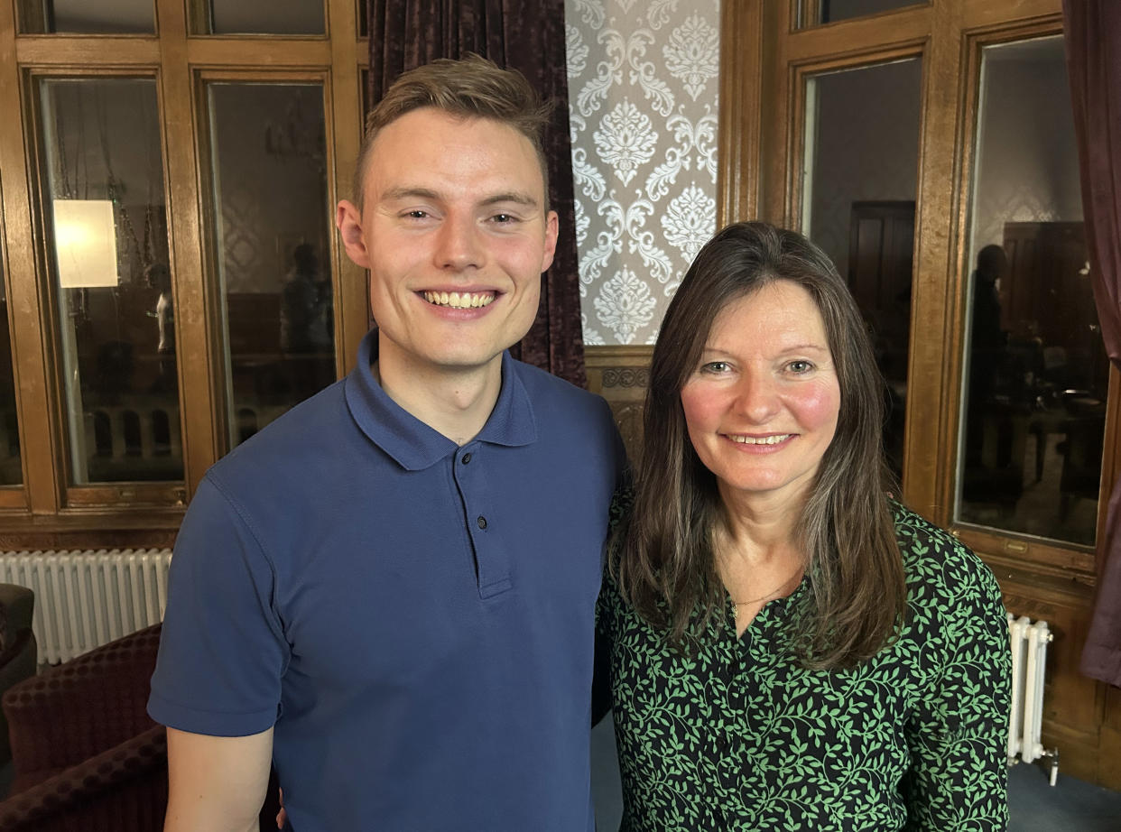 Melanie Mackney was reunited with nephew Liam Pitts after she went in search of her sisters - his mother. (ITV)