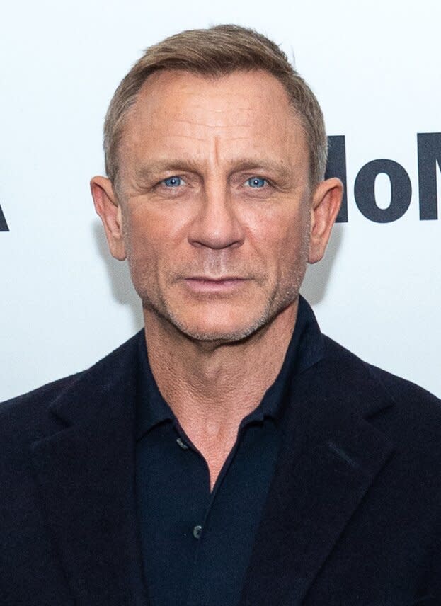 Actor Daniel Craig and Department of Film Chief Curator Rajendra Roy attend The Museum of Modern Art's Screening of Casino Royale at MOMA on March 03, 2020 in New York City.