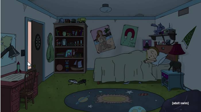 Morty Smith's messy bedroom