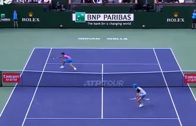 El mejor punto del partido entre Alcaraz y Sinner, por las semifinales de Indian Wells