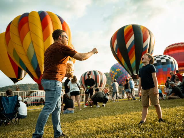<p>Blount Partnership</p> The Great Smoky Mountains Hot Air Balloon Festival occurs each August.