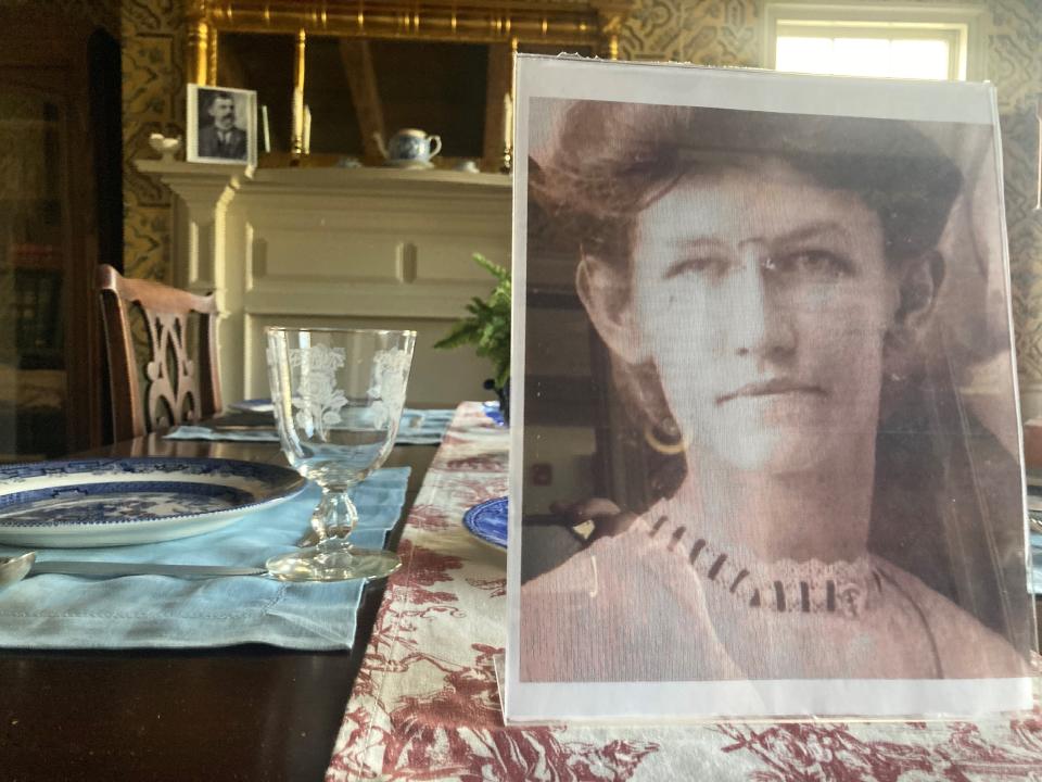 Thora Thomsen's portrait in the dining room of the Burrowes Mansion in Matawan.