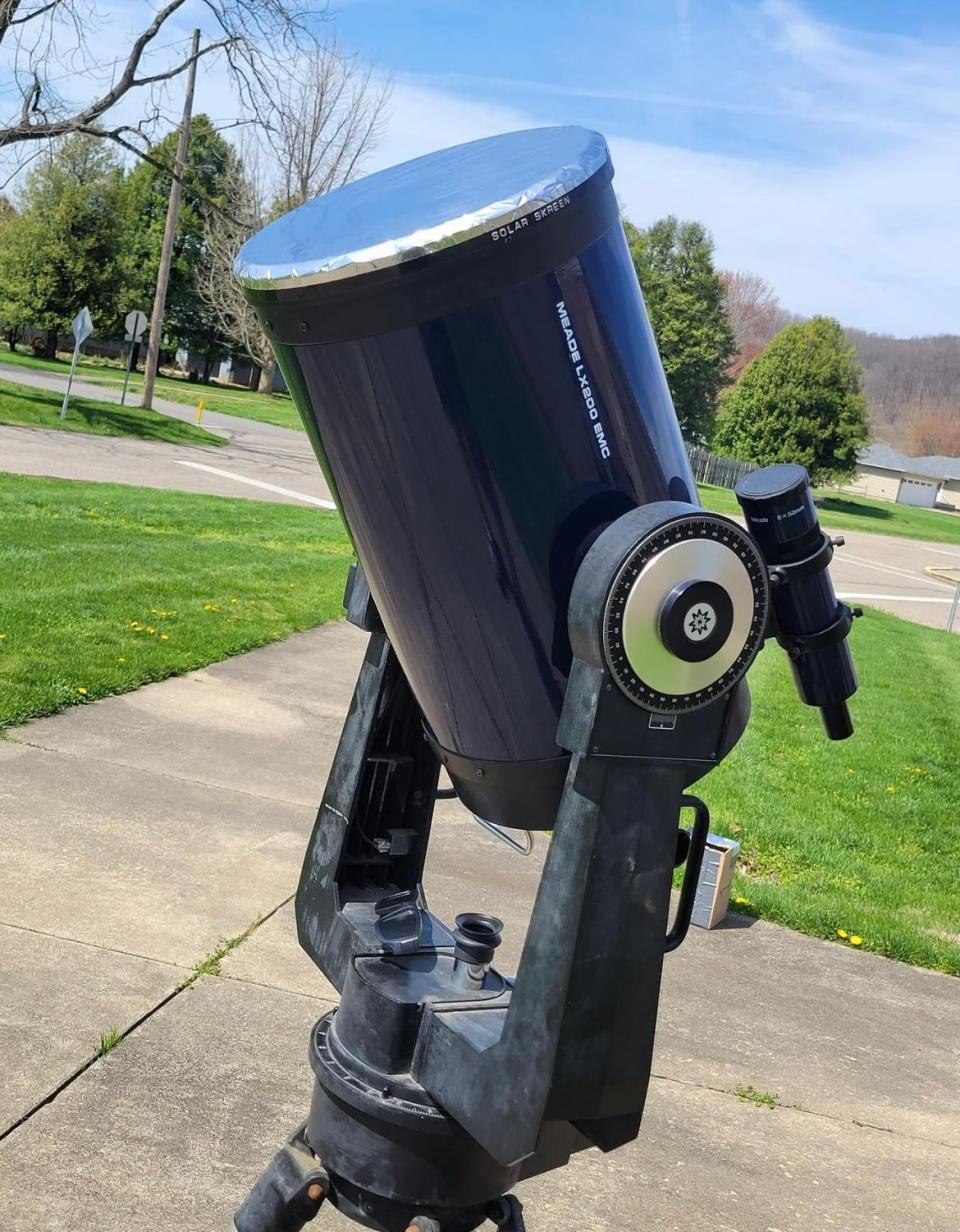 The telescope Dr. and Mrs. Overholser donated to Newcomerstown High School.