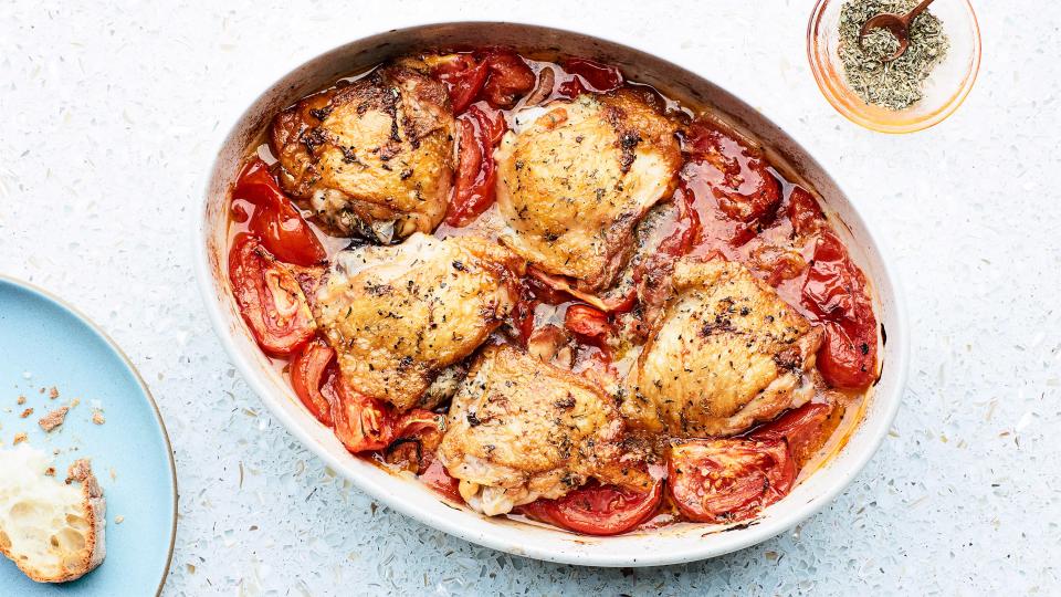 Herbes de Provence Chicken Thighs with Tomatoes and Garlic