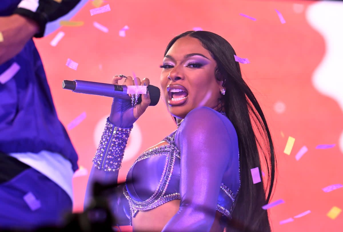 Megan Thee Stallion pictured on NYE (Getty Images)