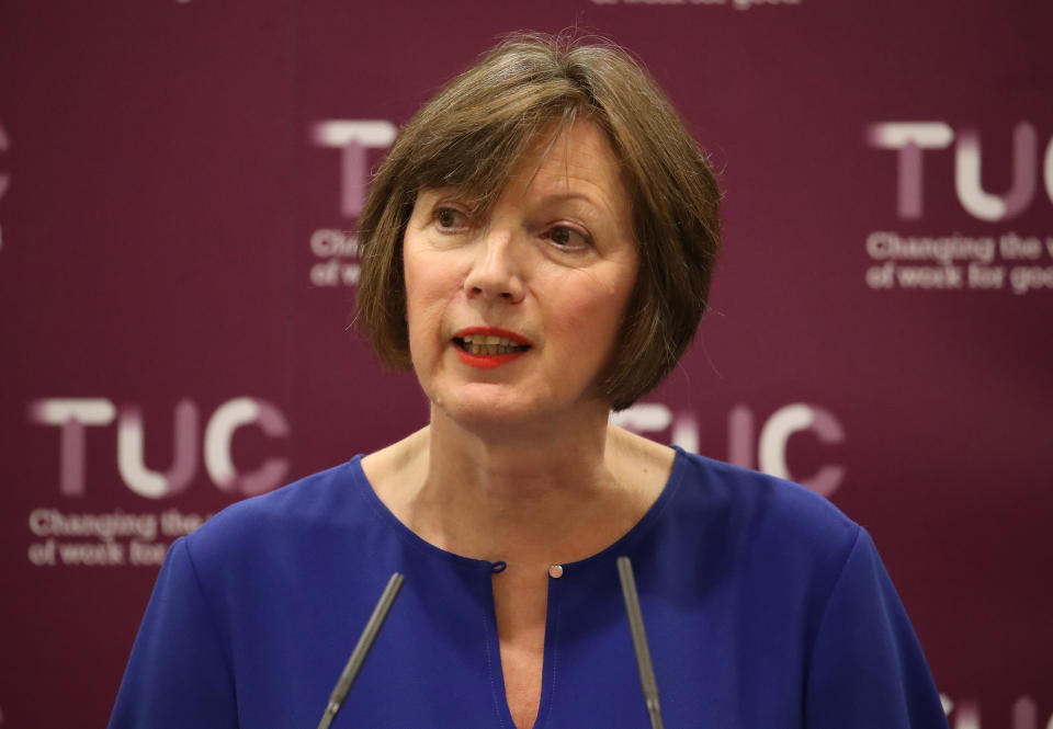 Frances O'Grady, General Secretary of the Trades Union Congress, during a press conference at the Grand Hotel in Brighton on day one of the 2019 TUC Congress.