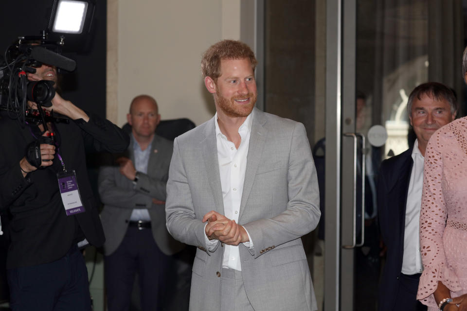 LONDON, ENGLAND - JULY 02: Prince Harry, Duke of Sussex attends The Diana Award National Youth Mentoring Summit at The Banking Hall on July 2, 2019 in London, England. (Photo by Jon Bond - WPA Pool/Getty Images)