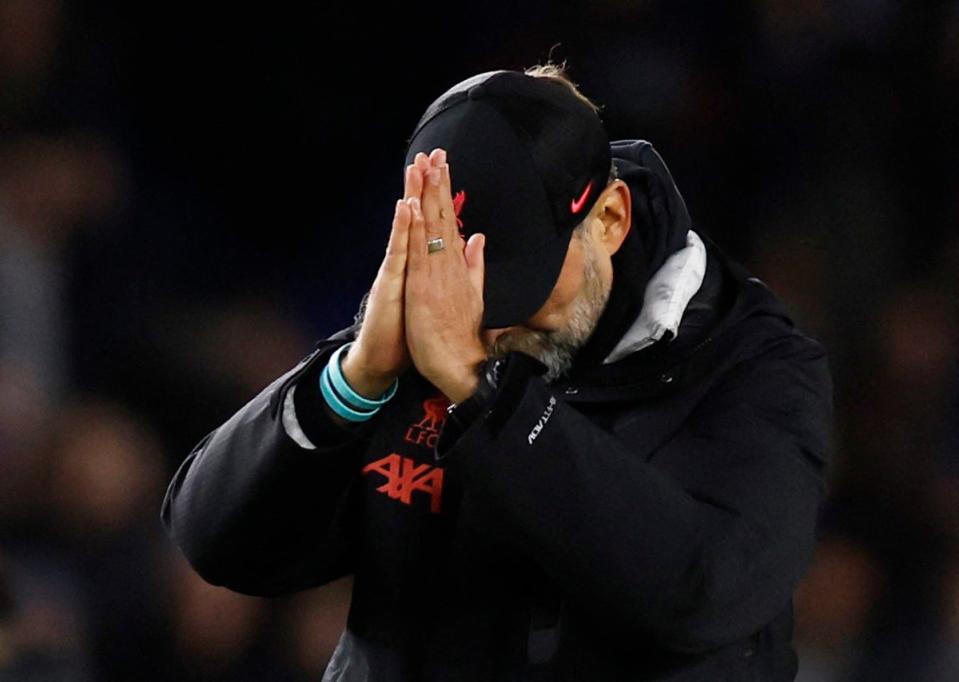 Jurgen Klopp apologised to Liverpool supporters after the defeat  (Action Images via Reuters)