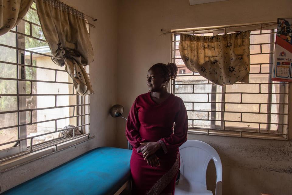 Clinical officer Rachel, 26, at one of the health centre she works at in Ikorodu (Yagazie Emnezi/Save The Children)