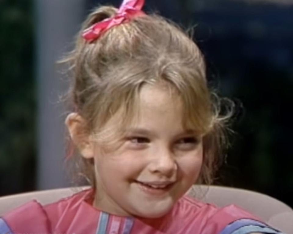 Drew Barrymore talks with Johnny Carson in 1982