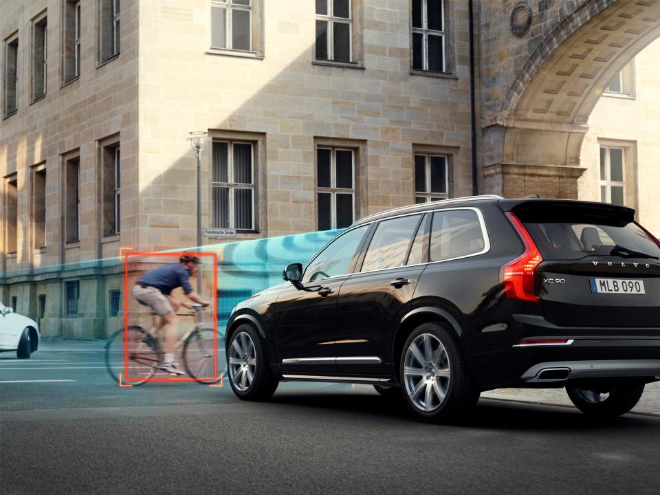 Volvo's City Safety system includes bicycle detection.