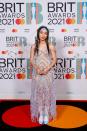 <p>Singer Griff stood out at the event wearing a sheer dress and an embellished headpiece.</p>