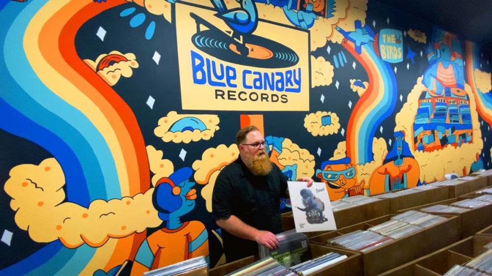 Brian Cook is the owner of Blue Canary Records in Columbus, Georgia. 07/13/2023 Mike Haskey/mhaskey@ledger-enquirer.com