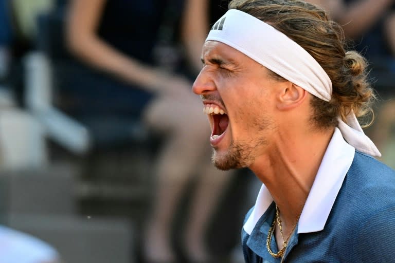 Alexander Zverev celebrates his victory over Alejandro Tabilo (Tiziana FABI)