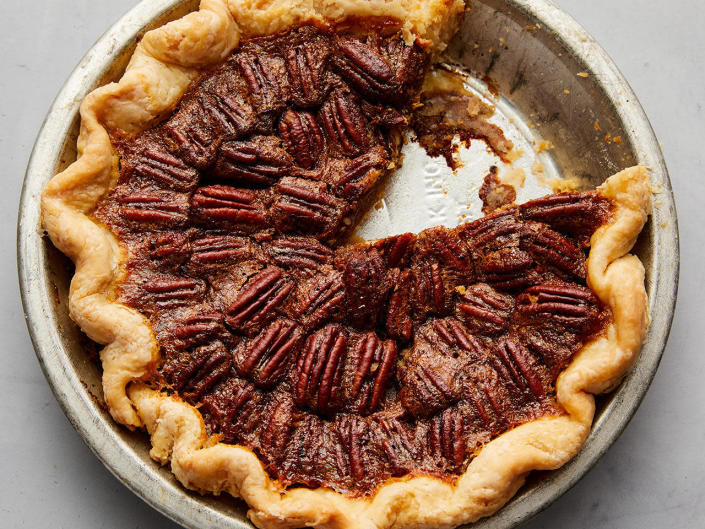Honey and maple pecan pie.  / Credit: Ryan Liebe for The New York Times.  Food stylist: Erika Joyce.
