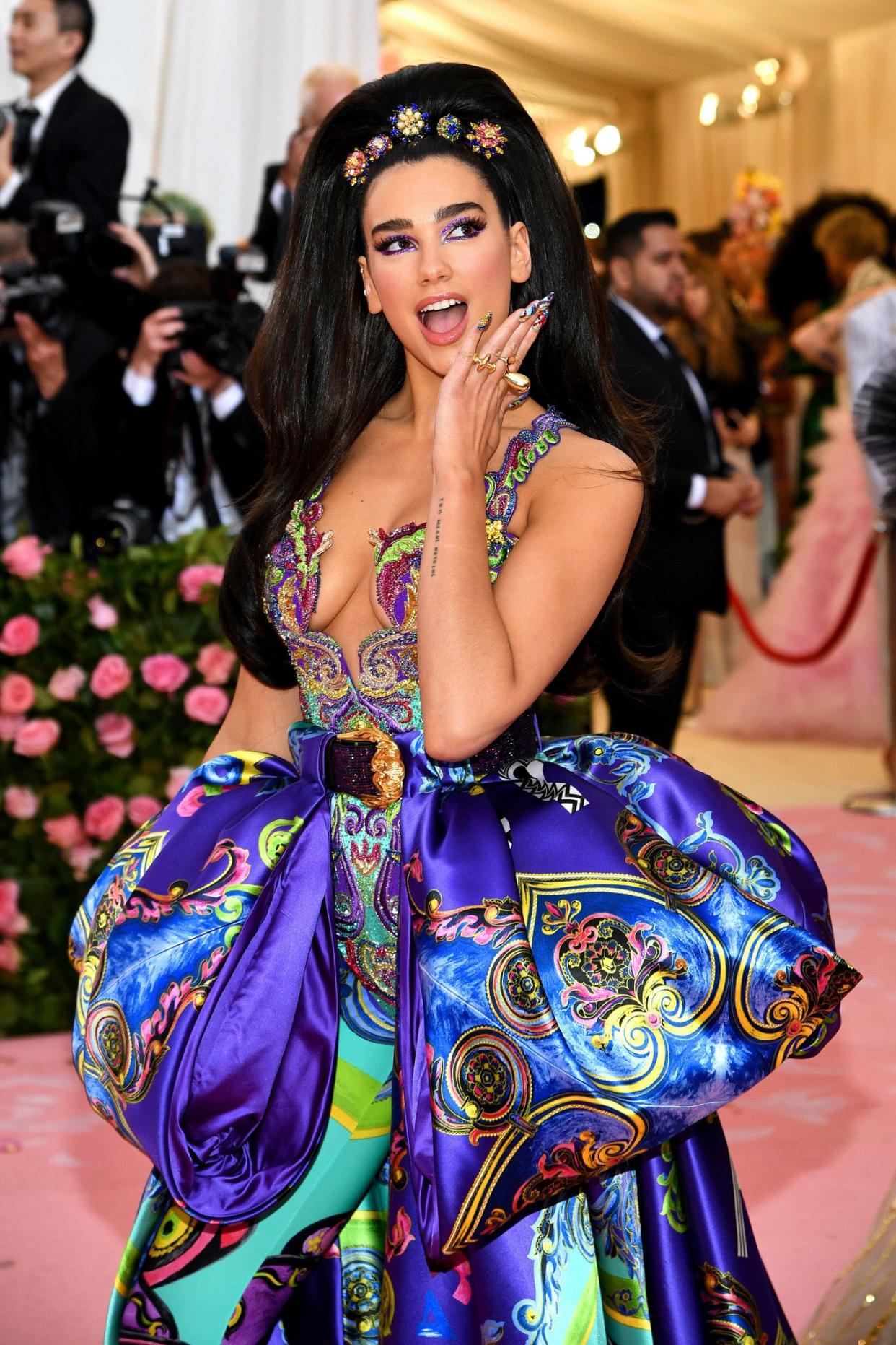 Dua Lipa attends The 2019 Met Gala Celebrating Camp: Notes on Fashion at Metropolitan Museum of Art on May 06, 2019 in New York City.