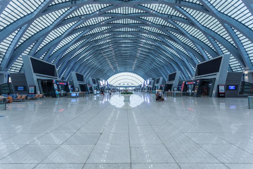 The inside of Tianjin west railway station.