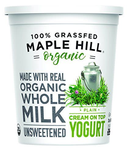 6) Maple Hill Creamery, Organic Cream on Top Yogurt, 100% Grass Fed, Plain, 32 oz