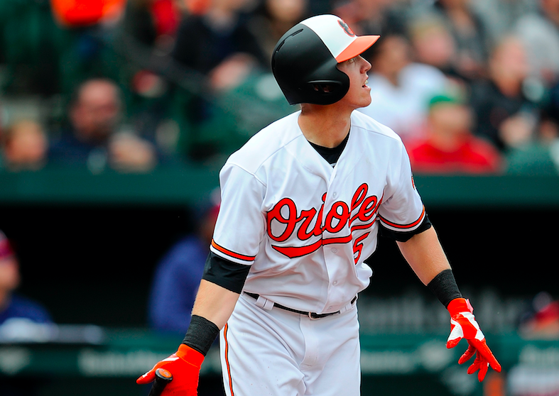 Chance Sisco drew ire from the Twins after his late bunt. (Getty Images)